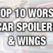 Top 10 Nejhorších autokřídel a spoilery